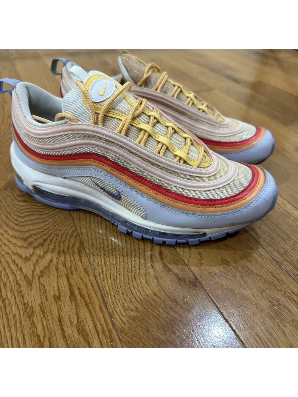 Size US Men’s 11.5 Nike Air Max 97 Football Grey Light Thistle ( Look Every Pic)